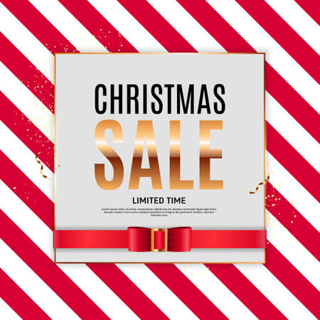 Christmas Sale Background Template. Vector Illustrationのイラスト素材