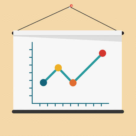 Growing business graph. Profit concept.Vector Illustrationのイラスト素材