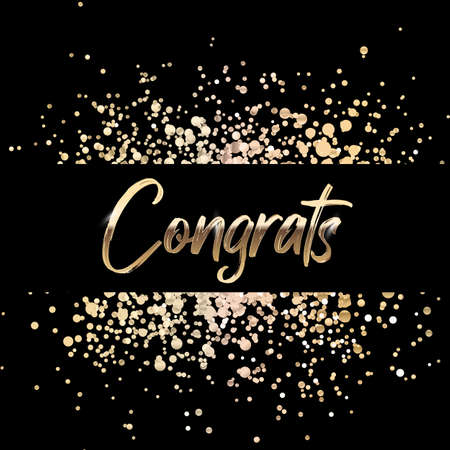 Congratulations abstract design template background. Vector illustrationのイラスト素材
