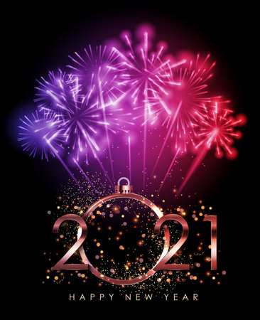 Happy New Year 2021 Holiday Background Template. Vector Illustration EPS10のイラスト素材