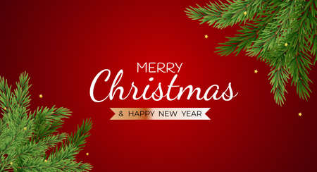 Merry Christmas and Happy New Year posters. Vector illustratioのイラスト素材