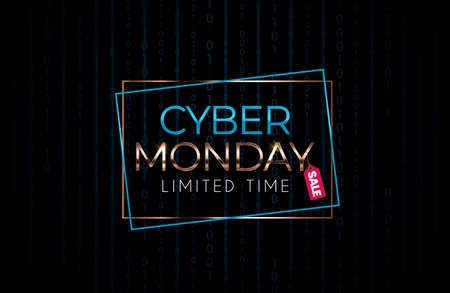 Cyber Monday Sale Background. Vector Illustration