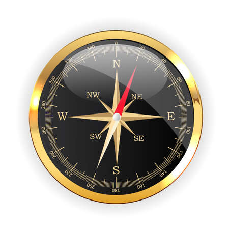 Compass direction icon for web design isolated on white background. Vector Illustrationのイラスト素材