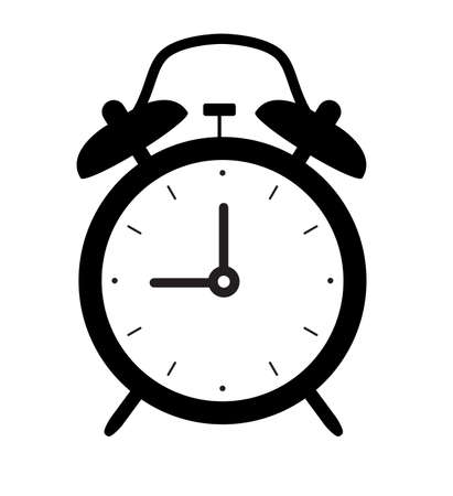 Alarm Clock Icon Isolated on white background. Vector Illustrationのイラスト素材