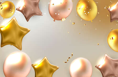 Abstract Holiday Background with Balloons. Can be used for advertisment, promotion and birthday card or invitation. Vector Illustration EPS10のイラスト素材