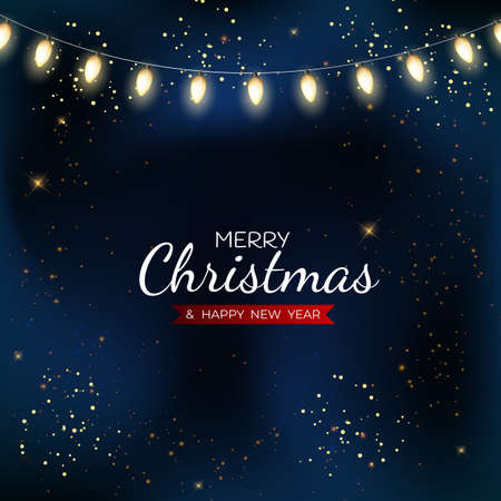 Merry Christmas and Happy New Year posters. Vector illustration.のイラスト素材