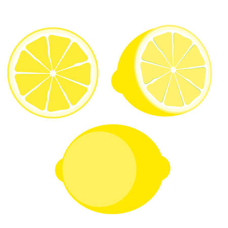 Lemon Icon Set. Vector Illustrationのイラスト素材