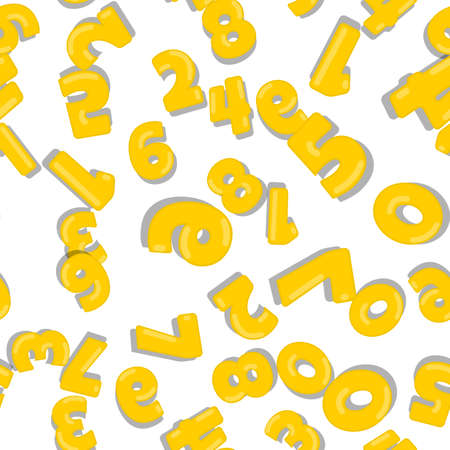 Seamless Pattern with anniversary numbers. Vector Illustrationのイラスト素材