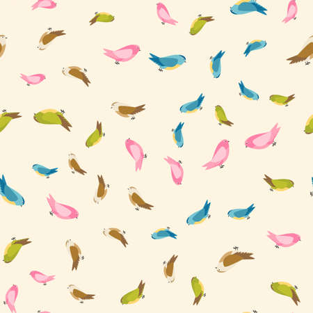 Abstract Bird Seamless Pattern Background Vector Illustrationのイラスト素材