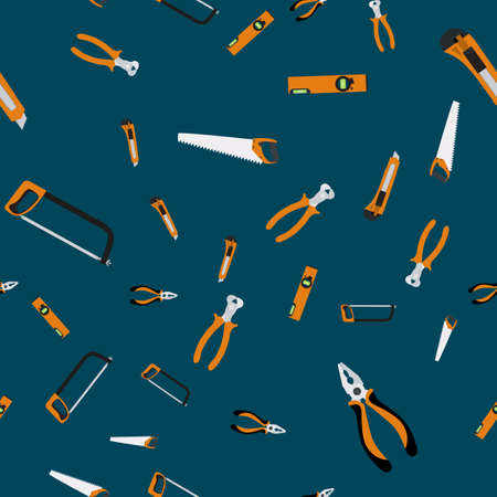 Repair Tools Seamless Pattern Background. Vector Illustration.のイラスト素材