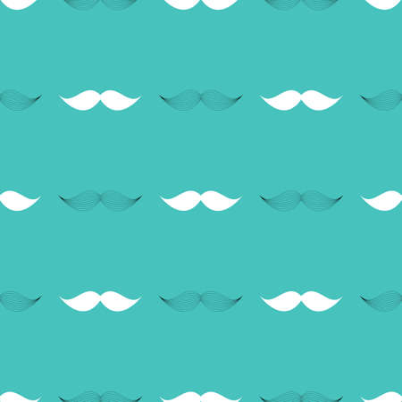 Mustache Seamless Pattern, Father`s Day Background Vector Illustration EPS10のイラスト素材