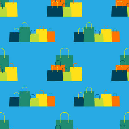 Shopping Bags Seamless Pattern Background. Vector Illustration EPS10のイラスト素材