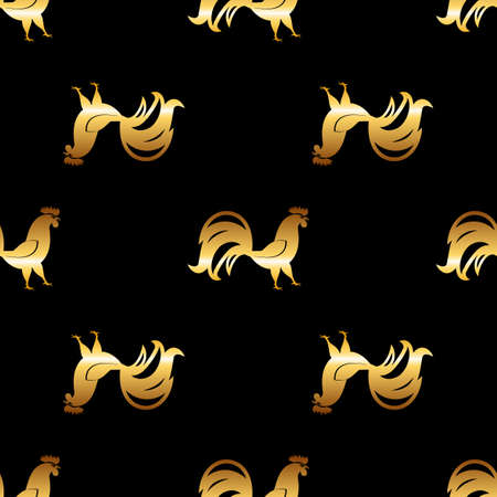 Abstract Seamless Pattern Background with cock. Vector Illustration EPS10のイラスト素材