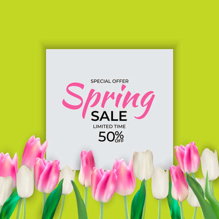 Natural Light Spring Sale Background. Vector Illustrationのイラスト素材