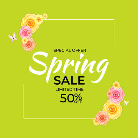 Natural Light Spring Sale Background. Vector Illustrationのイラスト素材