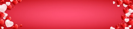 Valentine's Day Background Design. Template for advertising, web, social media and fashion ads. Horizontal poster, flyer, greeting card, header for website Vector Illustrationのイラスト素材