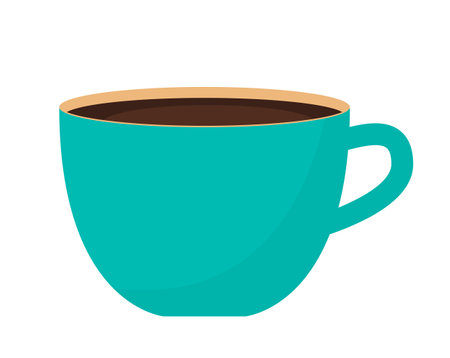 Simple Cup of black coffee icon. Vector Illustrationのイラスト素材