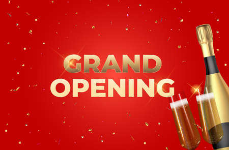 Grand Opening Card Background. Vector Illustrationのイラスト素材