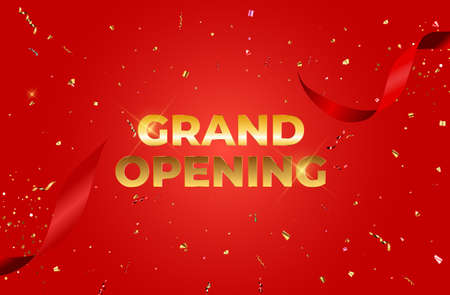 Grand Opening Card Background. Vector Illustrationのイラスト素材