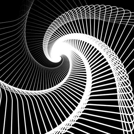 Abstract Geometric Swirl Background Vector Illustrationのイラスト素材