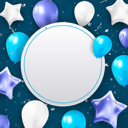 Color Glossy Balloons Background Vector Illustration EPS10のイラスト素材