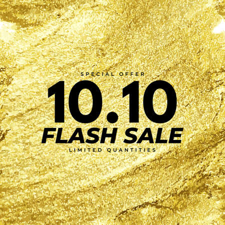 10.10.Flash sale promotion offer banner.Vector Illustrationのイラスト素材