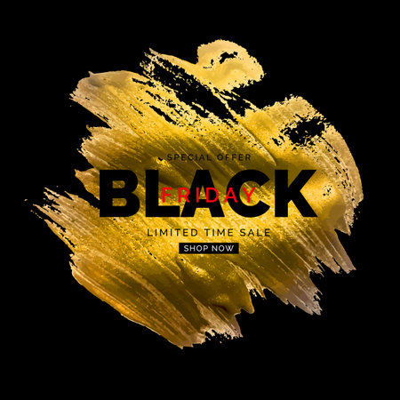 Black Friday Sale Banner Template. Vector Illustration EPS10のイラスト素材