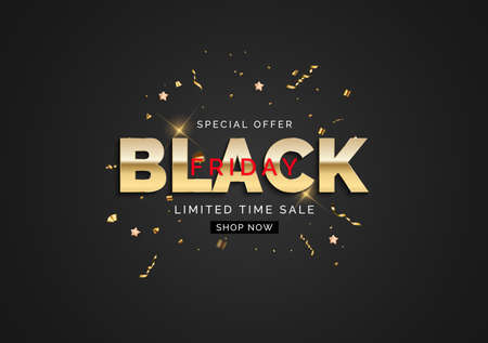 Black Friday Sale Banner Template. Vector Illustration EPS10