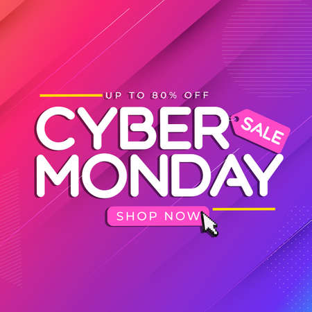 Abstract Modern Tech Cyber Monday Sale Special Offer Background. Vector Illustration EPS10のイラスト素材