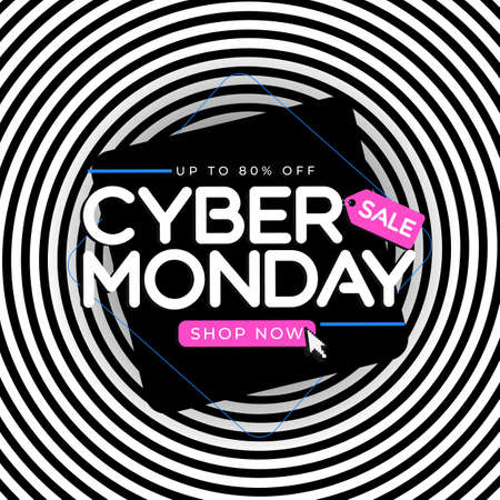 Abstract Modern Tech Cyber Monday Sale Special Offer Background. Vector Illustration EPS10のイラスト素材