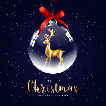 Christmas Holiday Party Background. Happy New Year and Merry Christmas Poster Template. Vector Illustrationのイラスト素材