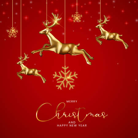 Christmas Holiday Party Background. Happy New Year and Merry Christmas Poster Template. Vector Illustration EPS10のイラスト素材