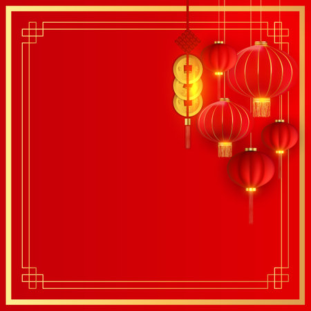 Happy Chinese New Year Holiday Background. Vector Illustration EPS10のイラスト素材