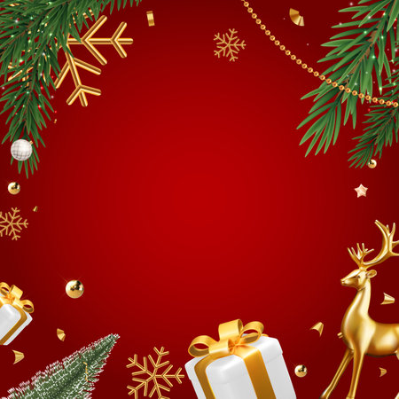 Merry Christmas Greeting Card. vector illustrationのイラスト素材