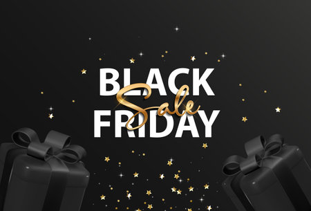 Black Friday Sale Invitation Card. Vector Illustrationのイラスト素材