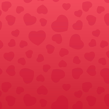 Red Illustrated Valentines Day Greeting Card. Vector Illustration. EPS10のイラスト素材