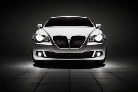 Modern luxury car. Illustration Generative AIの素材