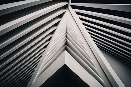 Pitched roof of a bridge. abstract architecture. Illustration Generative AIの素材