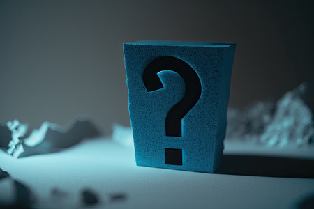 Question mark symbol for FAQ information problem. AI Generative Illustrationの素材