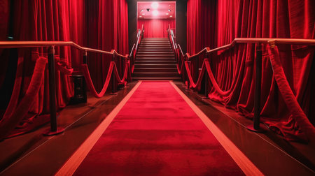 Red Carpet Road. Illustration Generative AIの素材