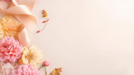 Mother's Day Natural Background. Illustration Generative AIの素材