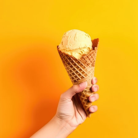 Tasty Sweet Ice Cream. Illustration Generative AIの素材