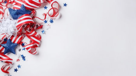 4 July party holiday background. Illustration Generative AIの素材