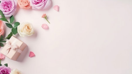 Mother's Day Natural Background. Illustration Generative AIの素材