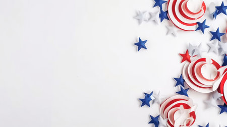 4 July party holiday background. Illustration Generative AIの素材