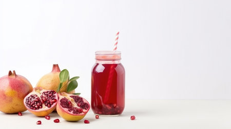 pomegranate juice. Illustration Generative AIの素材