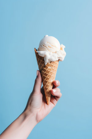 Tasty Sweet Ice Cream. Illustration Generative AIの素材