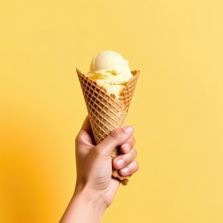 Tasty Sweet Ice Cream. Illustration Generative AIの素材