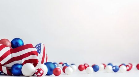 4 July party holiday background. Illustration Generative AIの素材