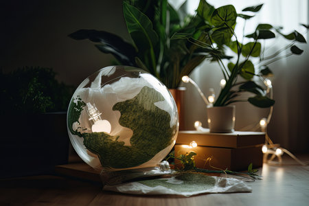 Earth Day Concept. Illustration AI Generativeの素材